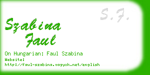 szabina faul business card